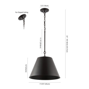 Harper Industrial Farmhouse Iron LED Pendant - JONATHAN Y